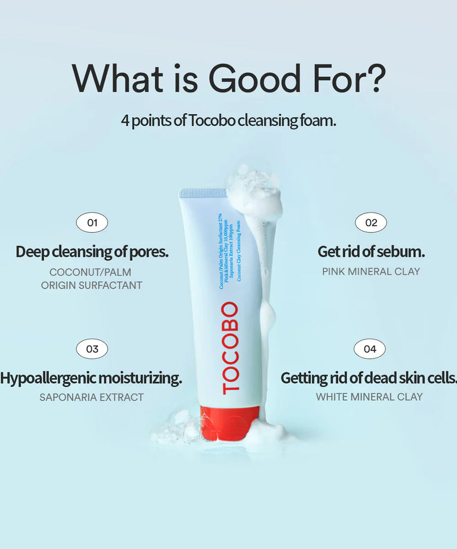 Tocobo Coconut Clay Cleansing Foam 150 ML.